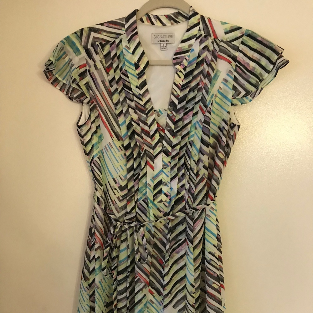 Robbie Bee Flutter Sleeve Dress - Picture 2 of 3